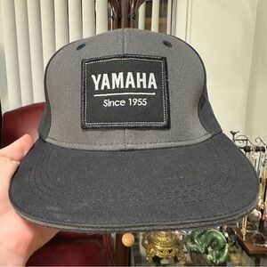 Rare Yamaha Since 1955 Snapback Hat Black Gray Embroidered Logo Adjustable Cap